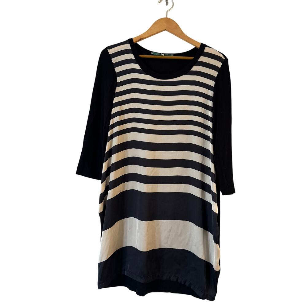 La Fee Maraboutee‎ Tunic Top Womens 38 / US S Black White Stripe